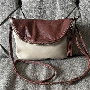 Vera Pelle (Two-Tone Italian Leather Crossbody Bag)